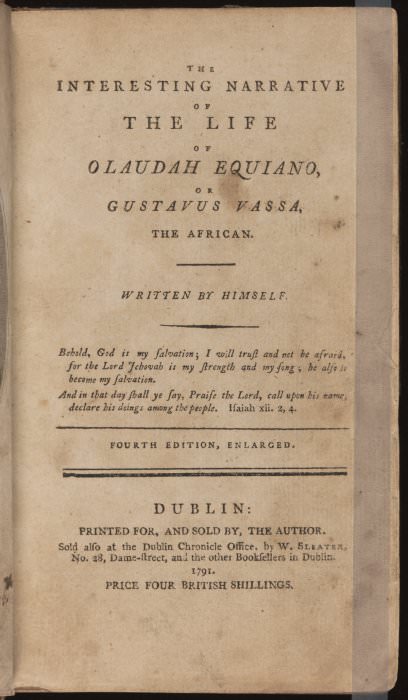 The interesting narrative of the life of olaudah deals equiano